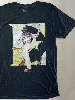 ELTON JOHN 2019 farewell yellow brick road concert tee T-shirt top burnout M